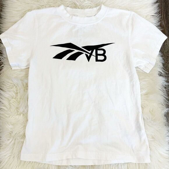 Victoria Beckham X Reebok Womens Tshirt Tee Size XS White Logo Crew Neck Classic - Picture 4 of 9